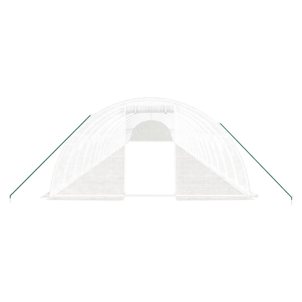 vidaXL Greenhouse with Steel Frame White 96 m² 24x4x2 m - anydaydirect