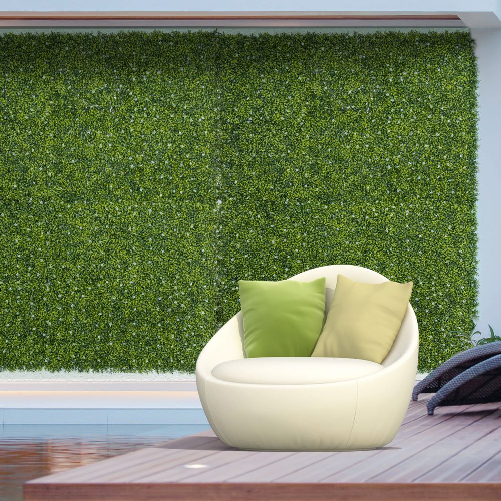 12PCS Artificial Boxwood Wall Panels 20" x 20" Grass Screen Milan Grass - anydaydirect