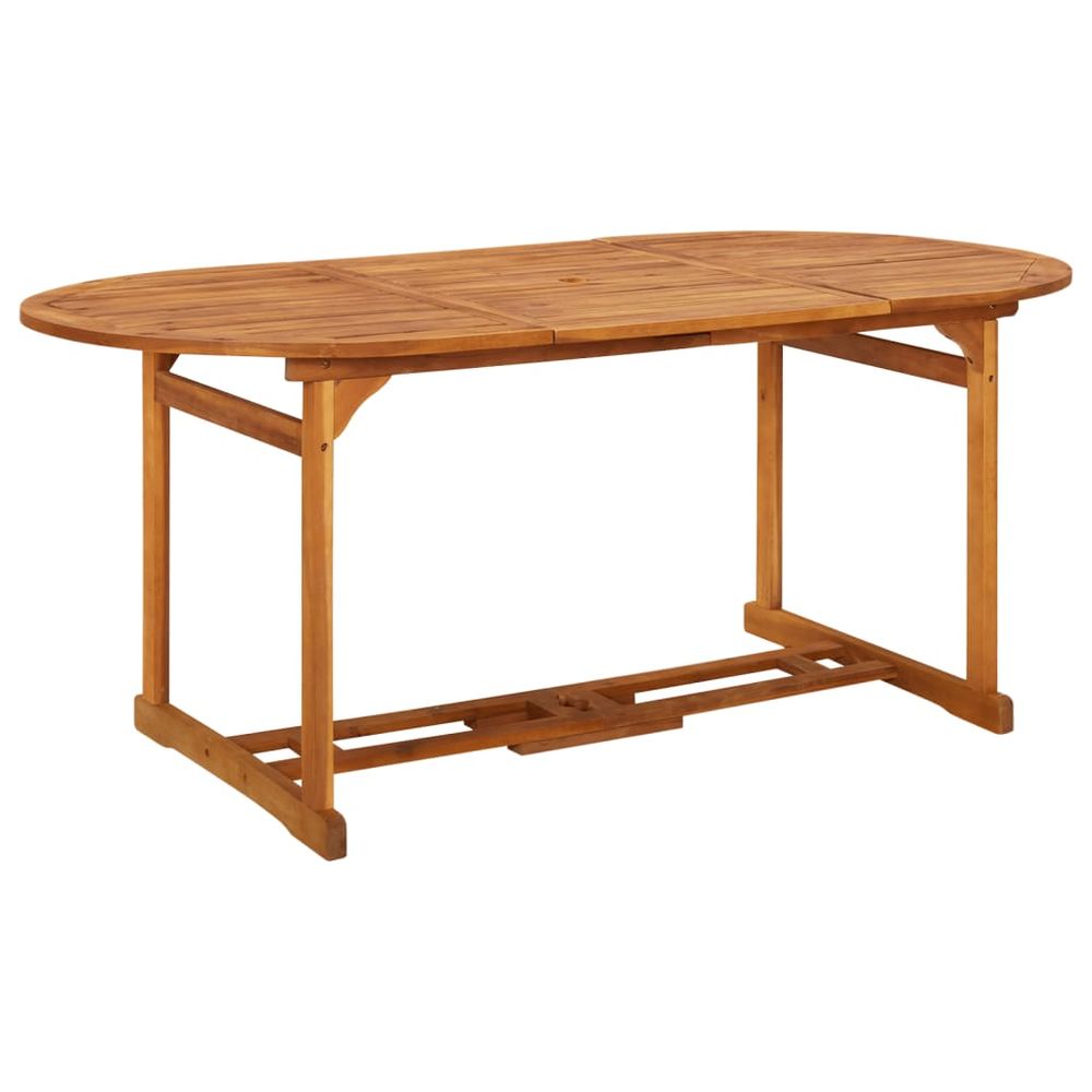 Garden Dining Table 180x90x75 cm Solid Acacia Wood - anydaydirect