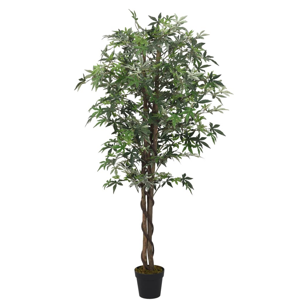 vidaXL Artificial Maple Tree 672 Leaves 180 cm Green - anydaydirect