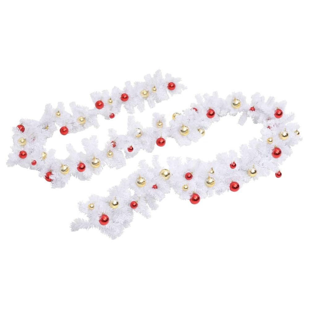 Christmas Garland Decorated with Baubles 5 m to 10 m - anydaydirect