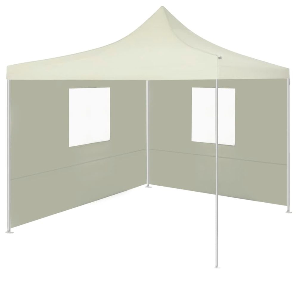 Foldable Tent with 2 Walls 3x3 m Cream - anydaydirect