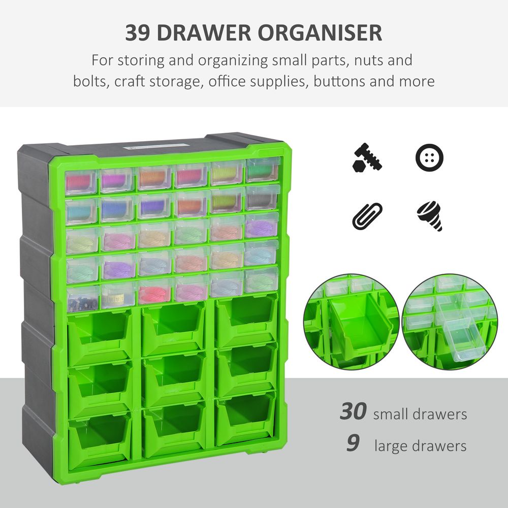 DURHAND 39 Drawer Storage Cabinets, 38Lx16Dx47.5H cm - anydaydirect