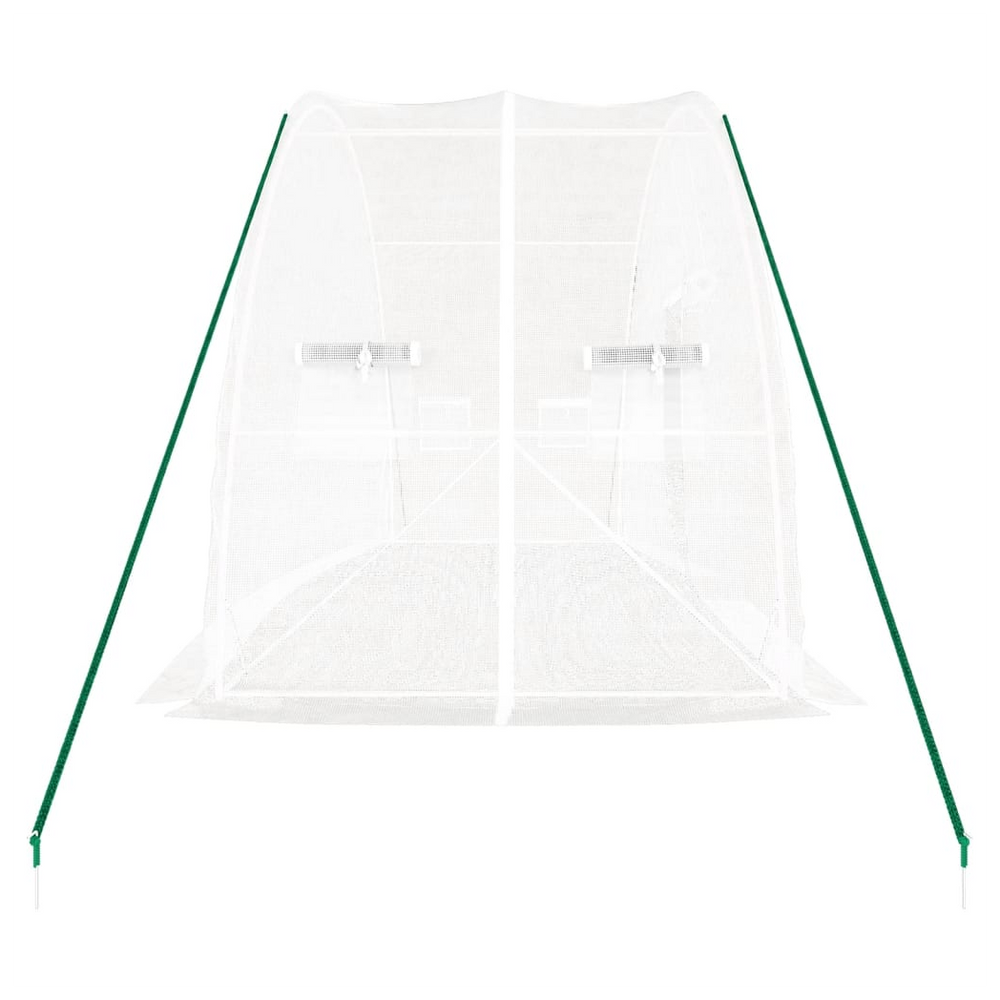 vidaXL Greenhouse with Steel Frame White 12 m² 6x2x2.85 m - anydaydirect