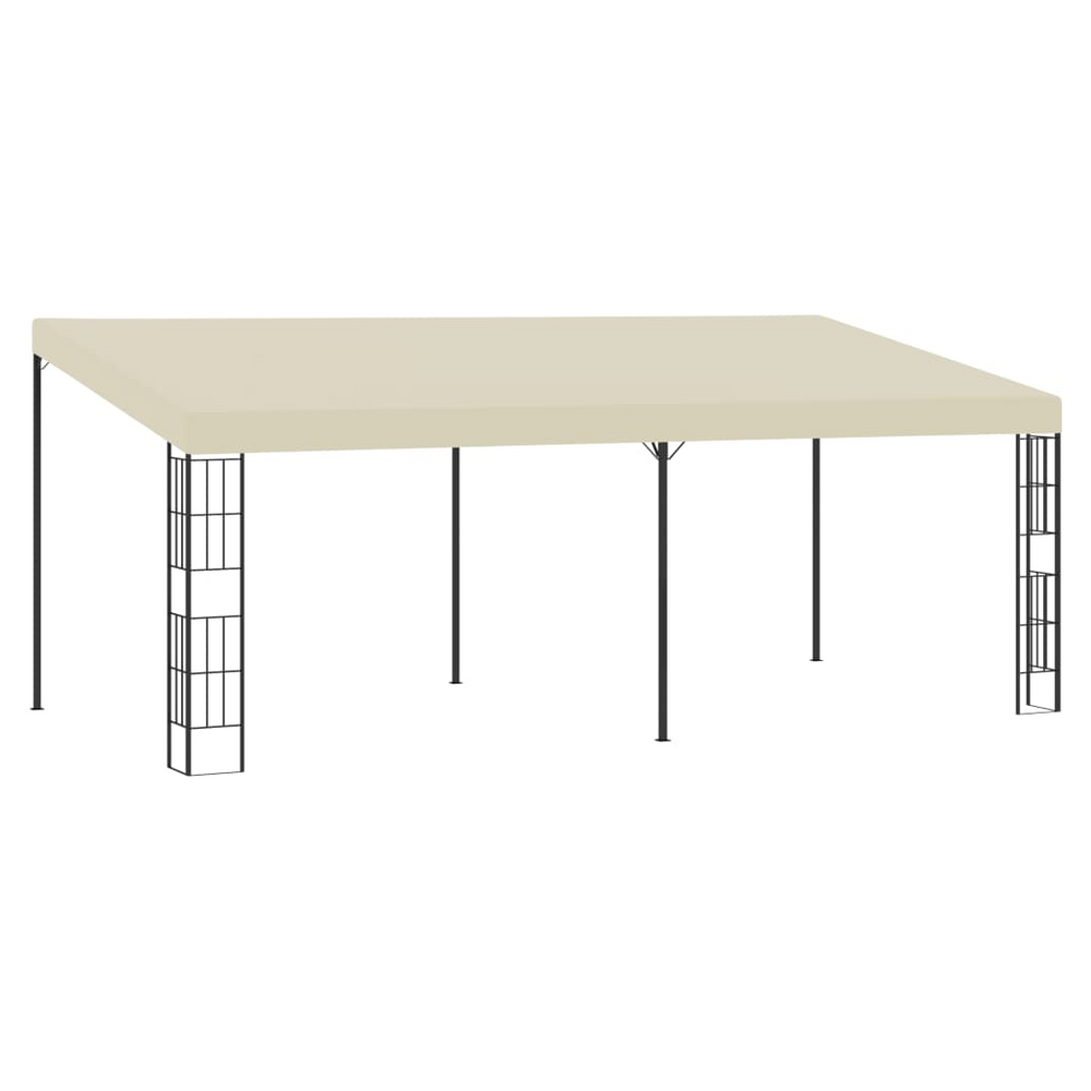 vidaXL Wall-mounted Gazebo 3x6 m Cream Fabric - anydaydirect