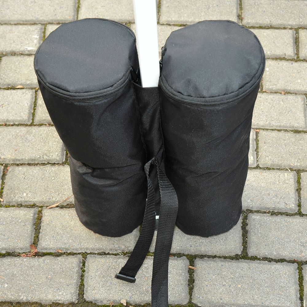 4 Pc Gazebo Sand Bag Weight Set-Black - anydaydirect