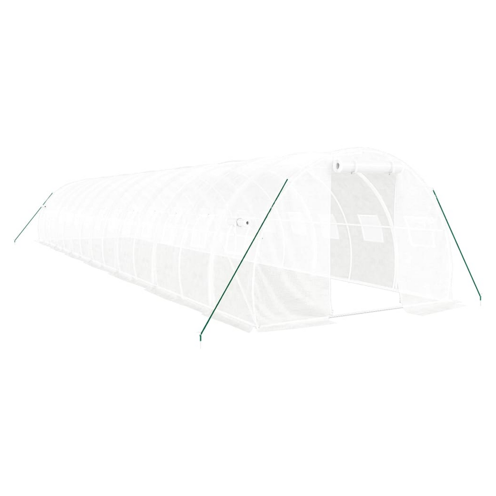 vidaXL Greenhouse with Steel Frame White 42 m² 14x3x2 m - anydaydirect