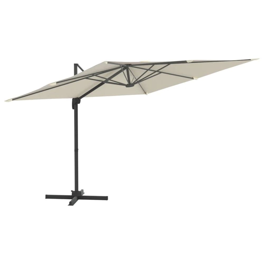 Cantilever Umbrella with Aluminium Pole Sand White 400x300 cm - anydaydirect