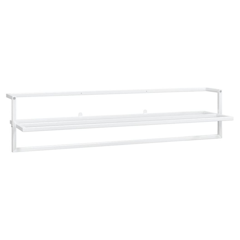 Towel Rack White 95x25x22 cm Iron - anydaydirect