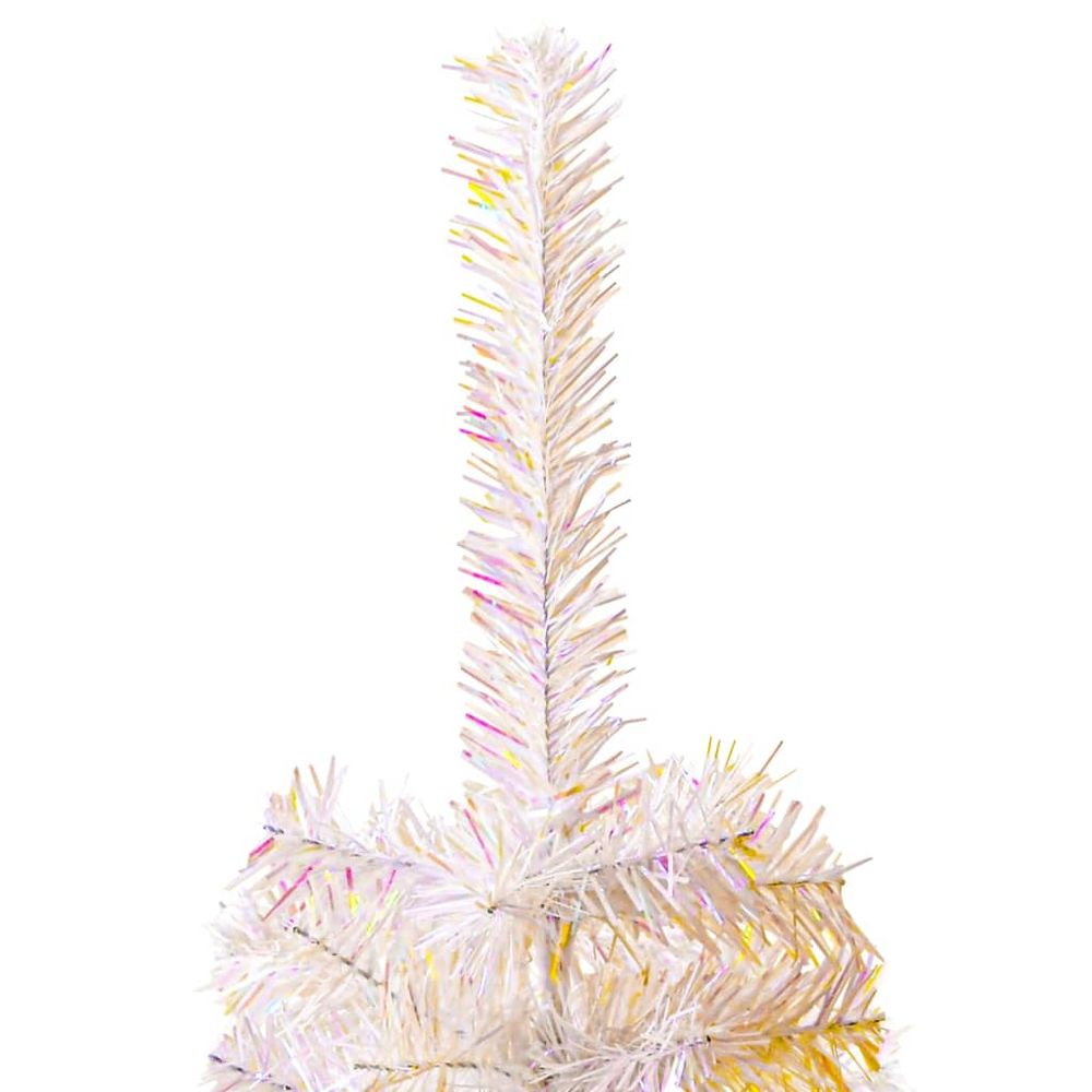 Artificial Christmas Tree with Iridescent Tips White 120 cm PVC - anydaydirect