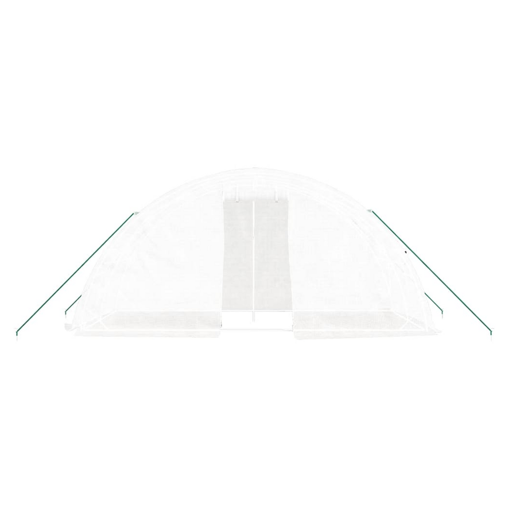 vidaXL Greenhouse with Steel Frame White 10 m² 5x2x2.3 m - anydaydirect