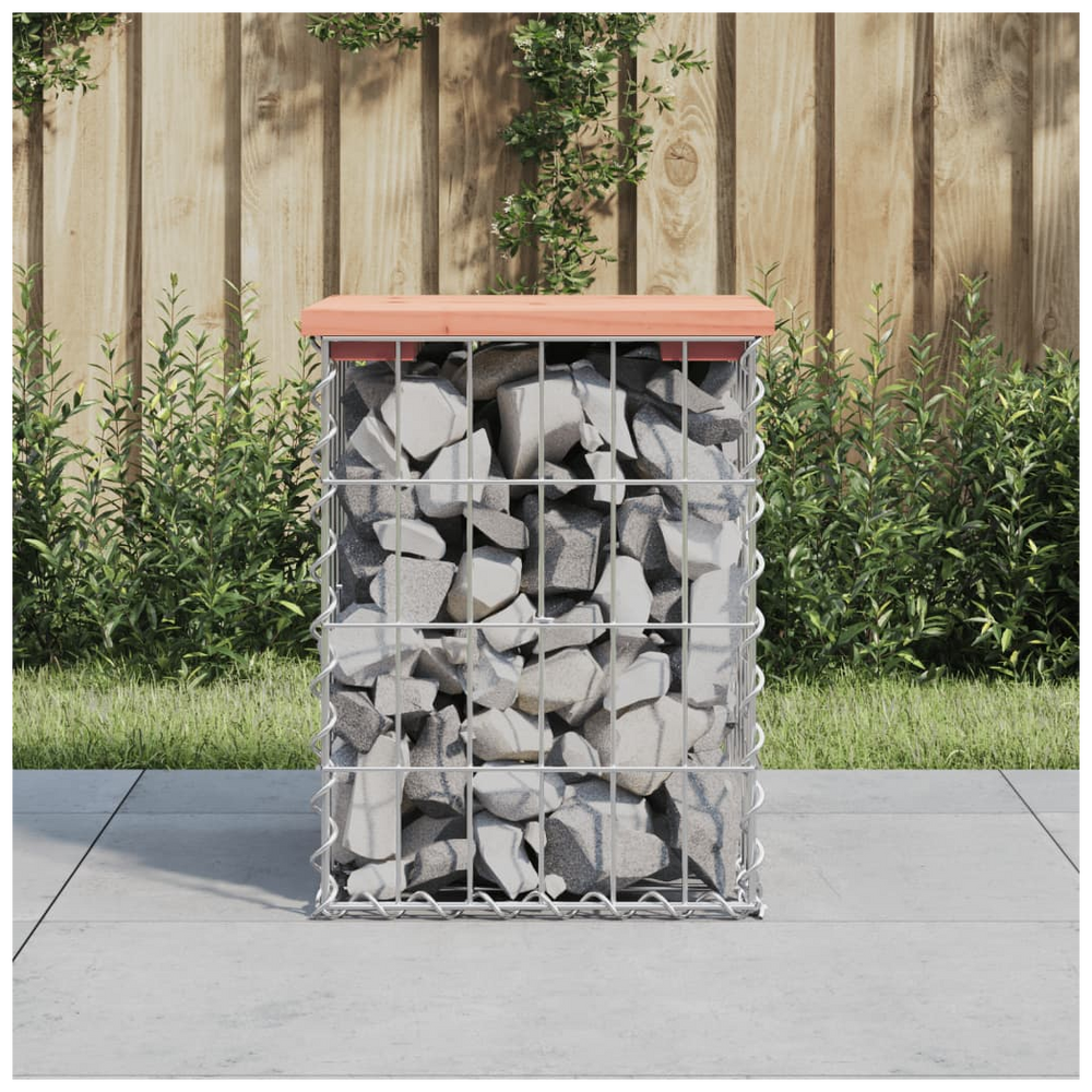 vidaXL Garden Bench Gabion Design 33x31x42 cm Solid Wood Douglas - anydaydirect