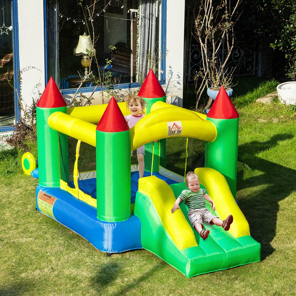 Bouncy Castle with Slide Inflatable Bouncer Kids Jumper Bounce Castle HOMCOM - anydaydirect