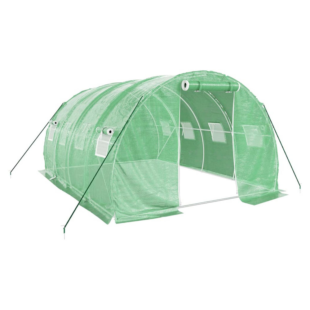 vidaXL Greenhouse with Steel Frame Green 12 m² 4x3x2 m - anydaydirect