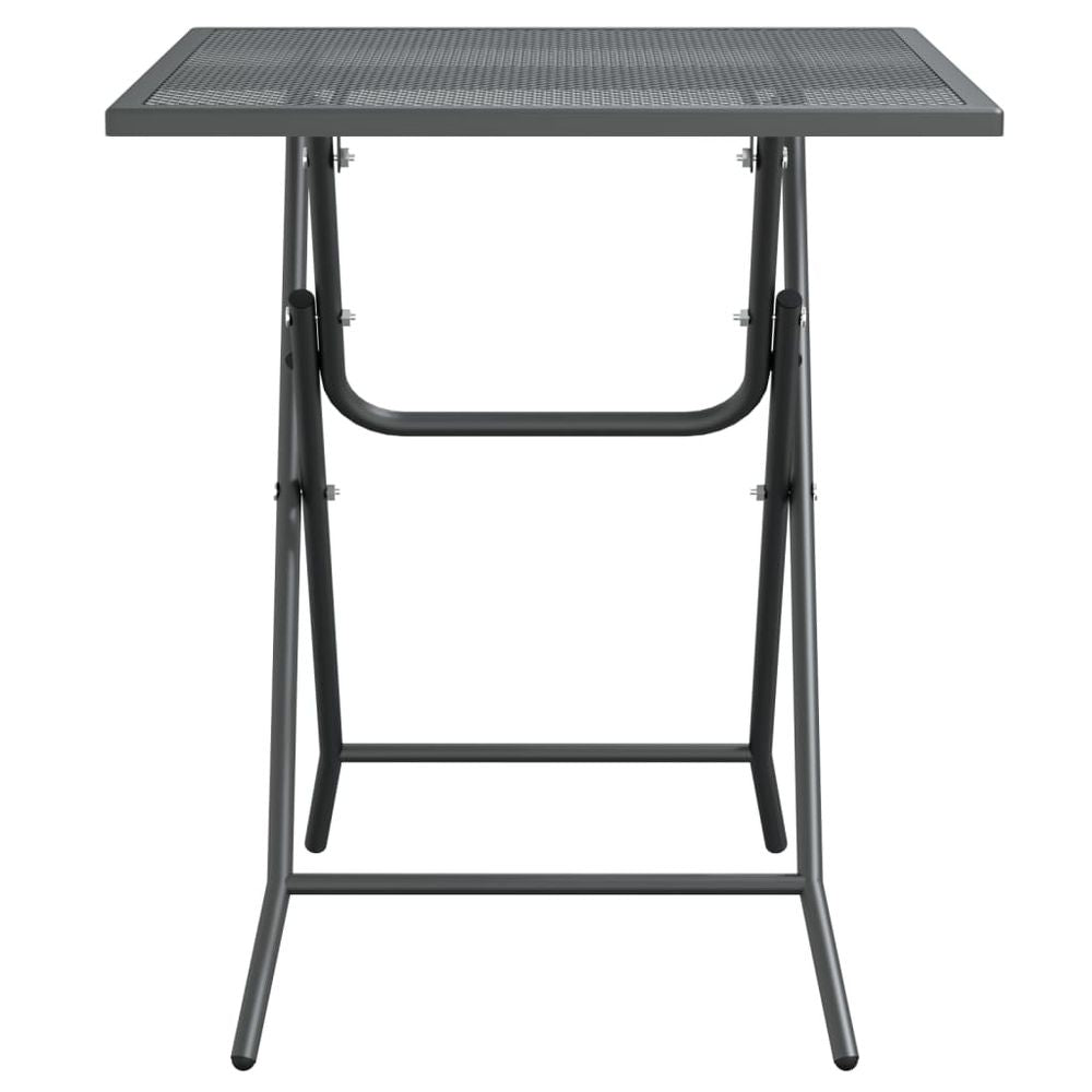 Garden Table 60x60x72 cm Expanded Metal Mesh Anthracite - anydaydirect