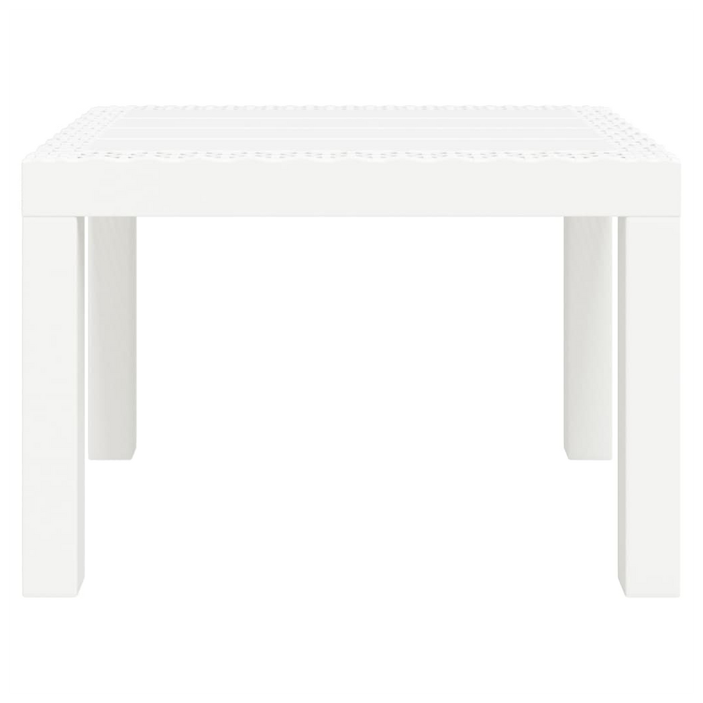 vidaXL Garden Table White 59x47x40 cm PP - anydaydirect