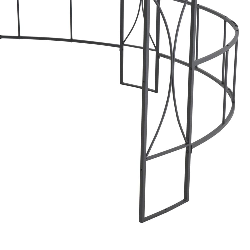 Gazebo 300x290 cm White, Anthracite & Taupe Round - anydaydirect