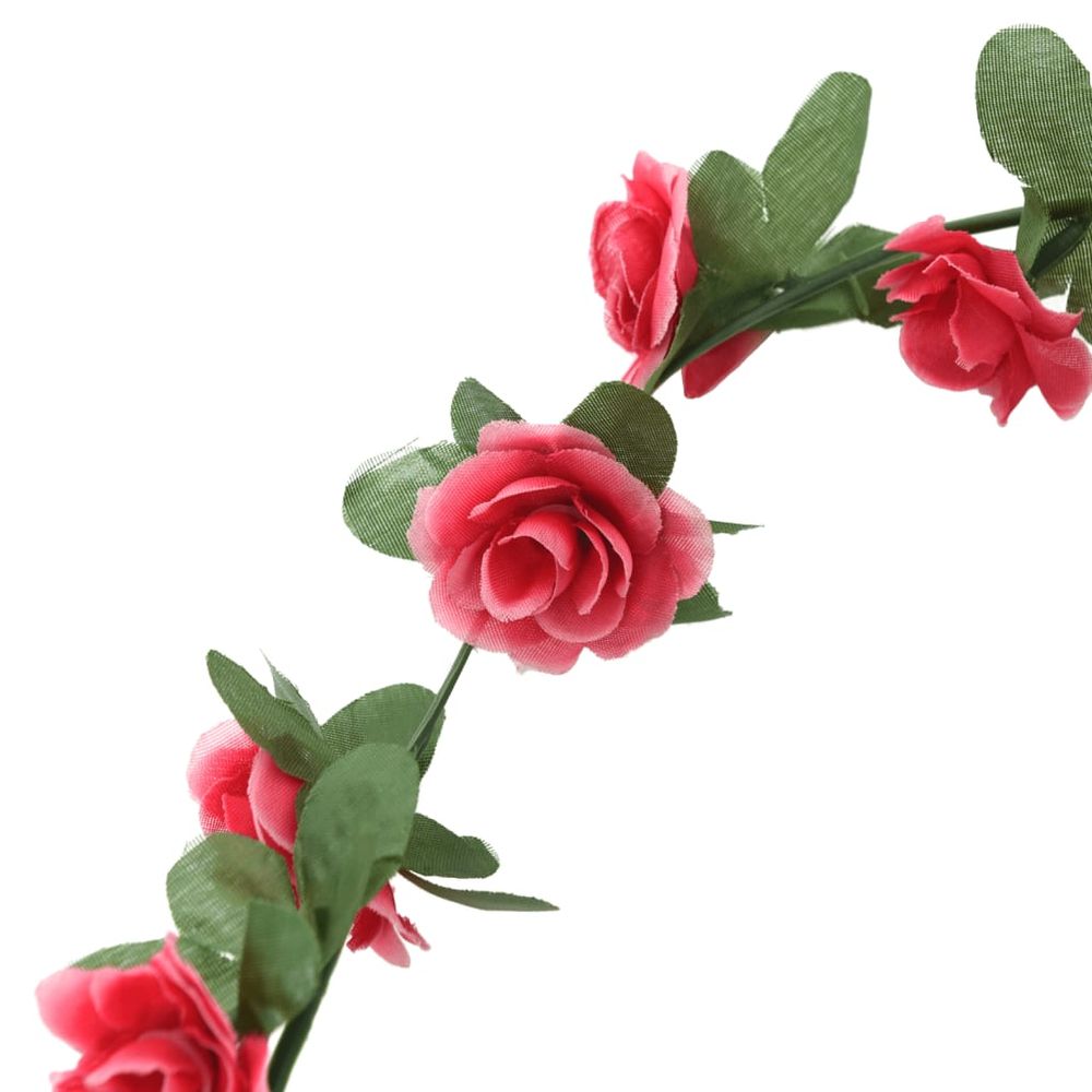 vidaXL Artificial Flower Garlands 6 pcs Spring Rose Red 250 cm - anydaydirect