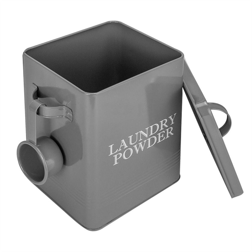 Laundry Powder Storage Tin with Scoop Grey | M&W - anydaydirect