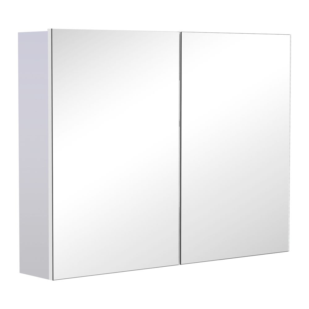 Mirror Cabinet Double Door Wall Mounted Modern Storage Unit Bathroom - anydaydirect