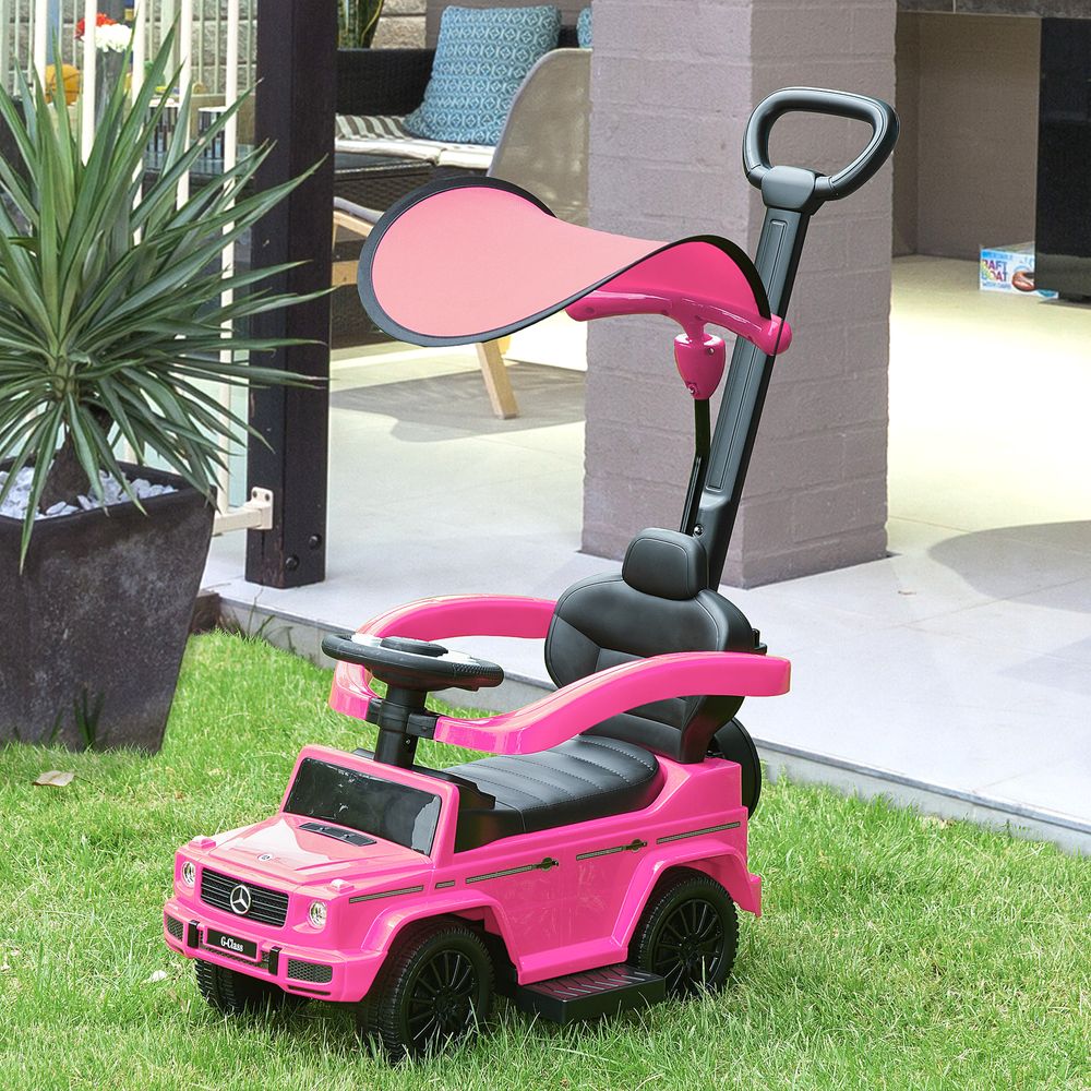 Benz G350 Ride-on Sliding Car Floor Slider Stroller Kids Vehicle, Pink HOMCOM - anydaydirect