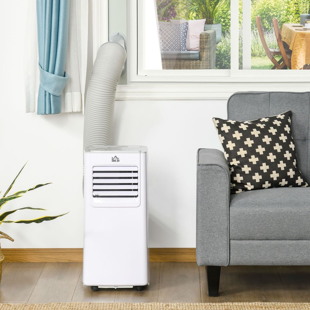 7000 BTU Mobile Air Conditioner Indoor Portable AC Unit w/ RC, White - anydaydirect