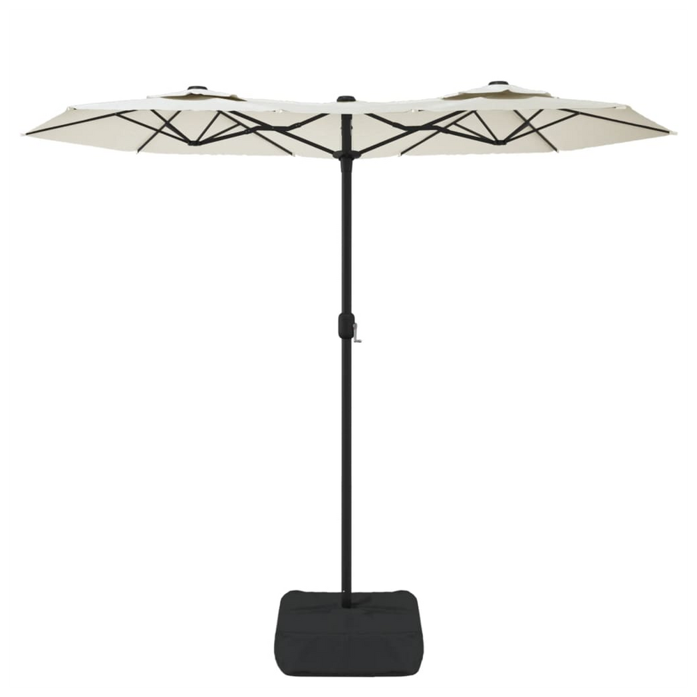 Double-Head Parasol Sand White 316x240 cm - anydaydirect