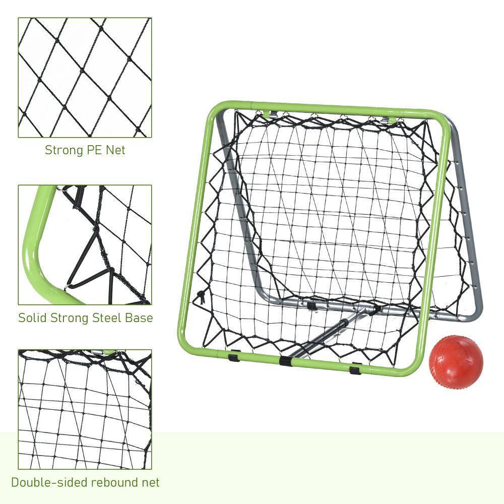 Angle Adjustable Rebounder Net Goal Training Set Football, Baseball HOMCOM - anydaydirect