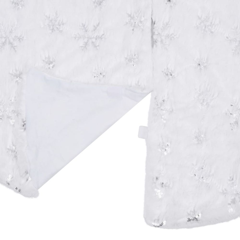 Luxury Christmas Tree Skirt White 90 cm Faux - anydaydirect