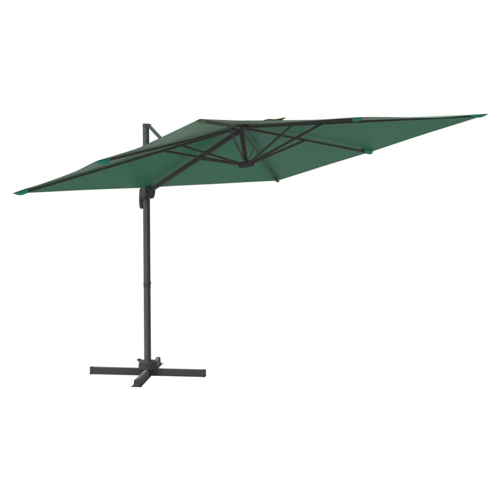 LED Cantilever Umbrella Green 400x300 cm - anydaydirect