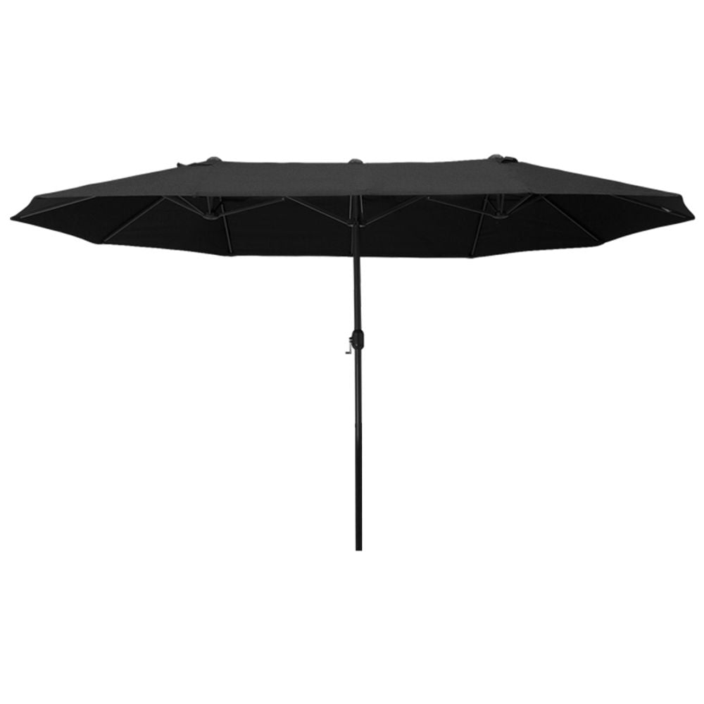 Outsunny 4.6M Garden Patio Umbrella Canopy Parasol Sun Shade w/o Base Black - anydaydirect