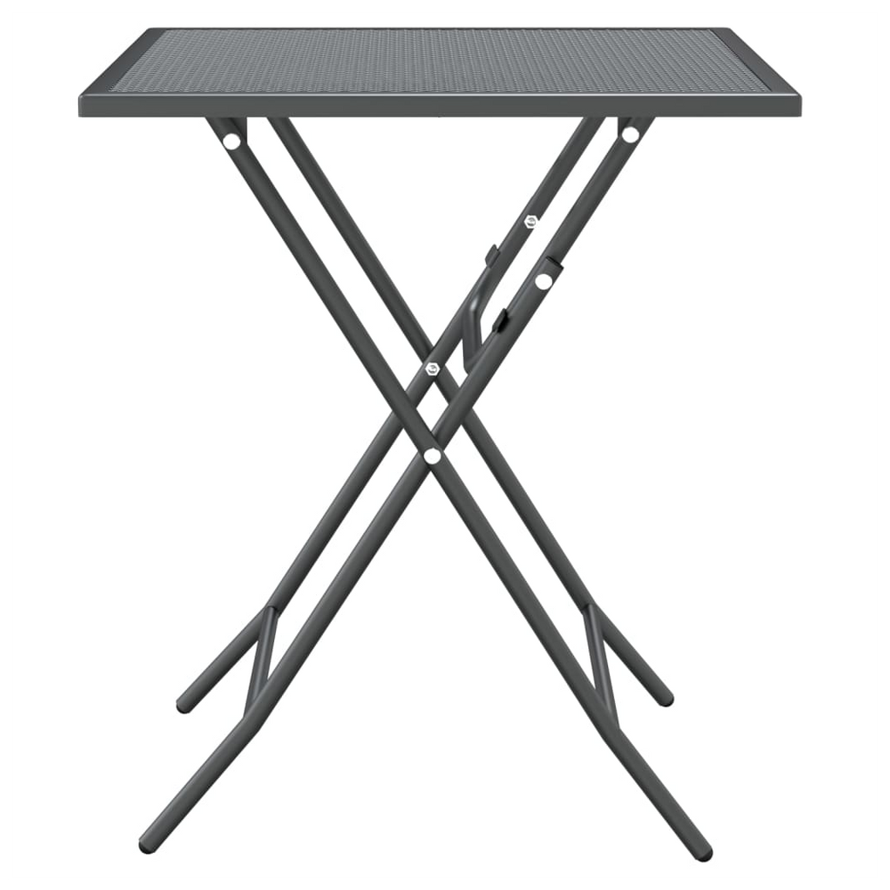 Garden Table 60x60x72 cm Expanded Metal Mesh Anthracite - anydaydirect