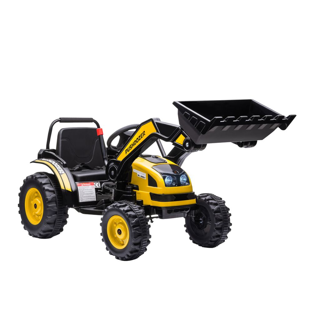 Kids Digger Ride On Excavator 6V Battery Tractor Music Headlight Yellow - anydaydirect