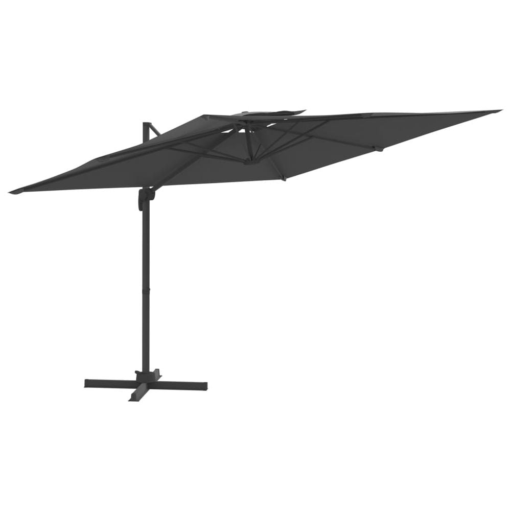 Double Top Cantilever Umbrella Anthracite 300x300 cm - anydaydirect