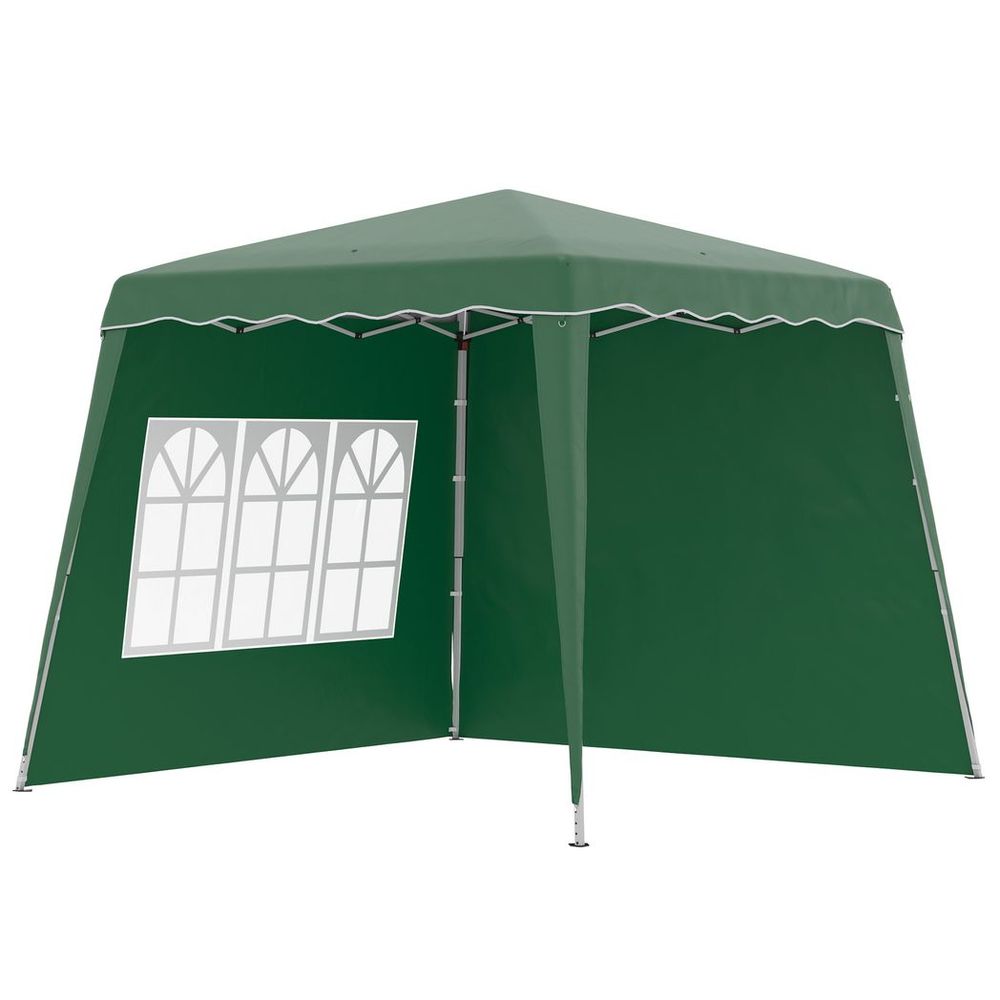 2.4 x 2.4m UV50+ Pop Up Gazebo Canopy Tent with Carry Bag, Green - anydaydirect