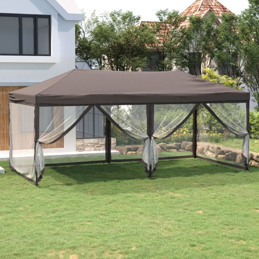 Folding Party Tent with Sidewalls 2x2 m to 3 x 6 m - anydaydirect