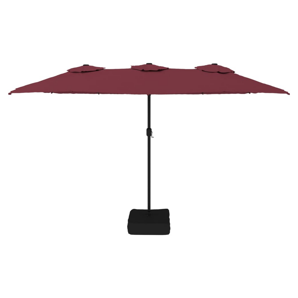 vidaXL Double-Head Parasol Bordeaux Red 449x245 cm - anydaydirect