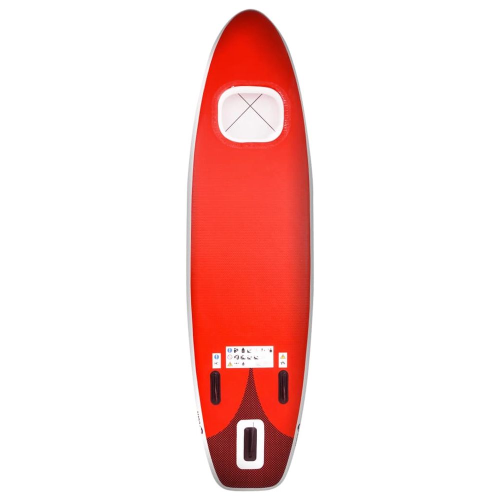 Inflatable Stand Up Paddle Board Set Red 360x81x10 cm - anydaydirect