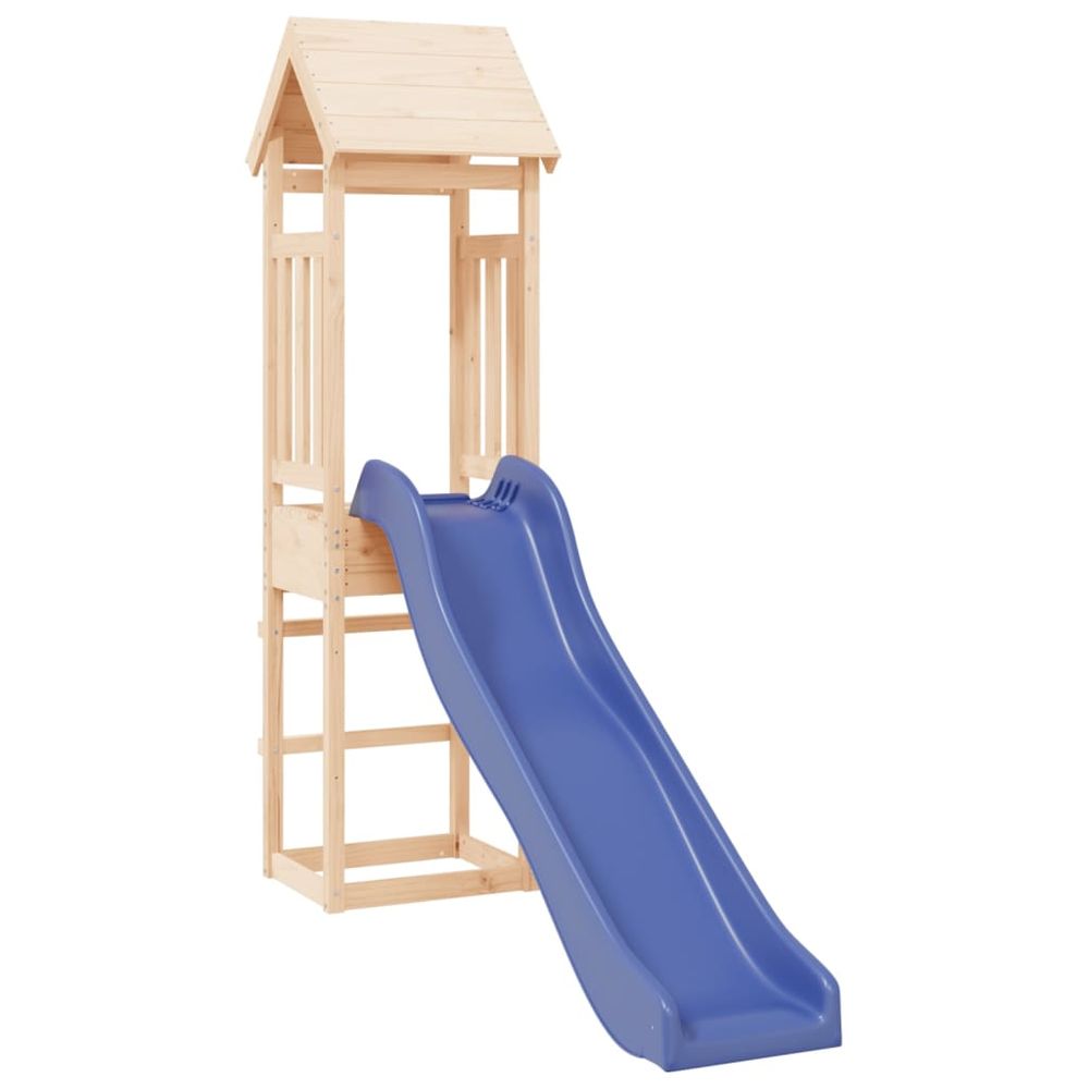 Playhouse with Slide Solid Wood Pine - anydaydirect