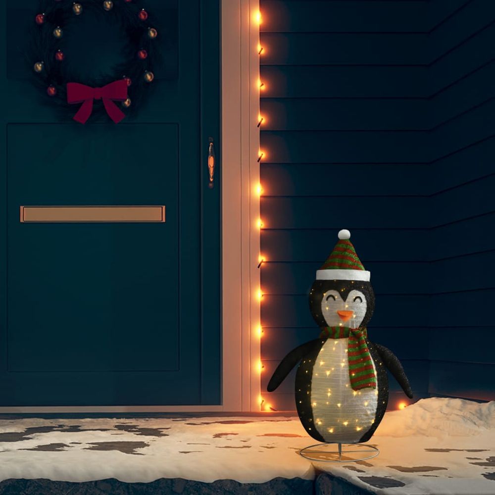 Decorative Christmas Snow Penguin Figure LED Luxury Fabric 90cm to 120cm - anydaydirect