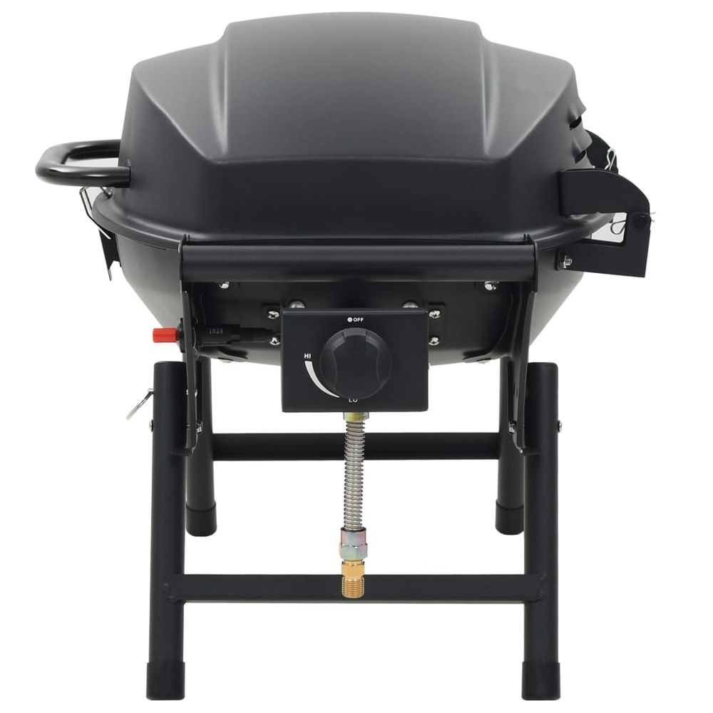 Portable Gas BBQ Grill with Cooking Zone Black - anydaydirect