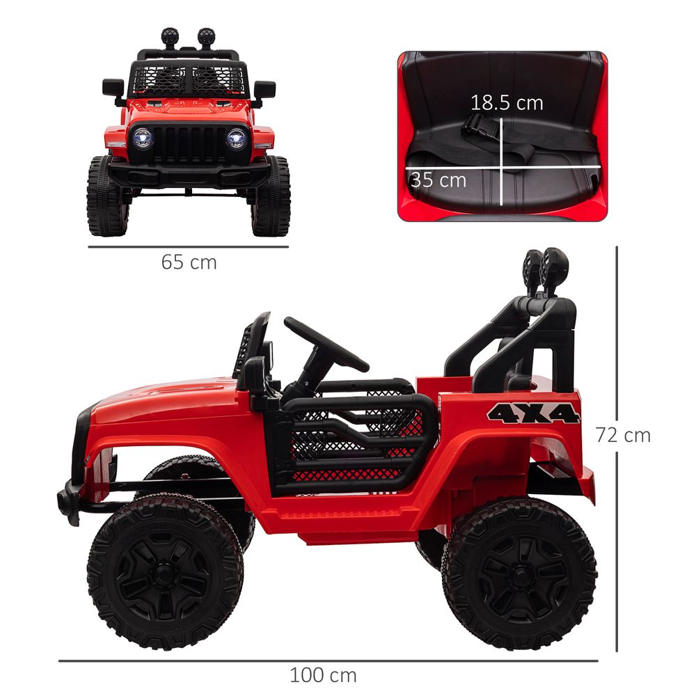 12V Kids Electric Ride On Car Truck Off-road Toy W/ Remote Control Red - anydaydirect