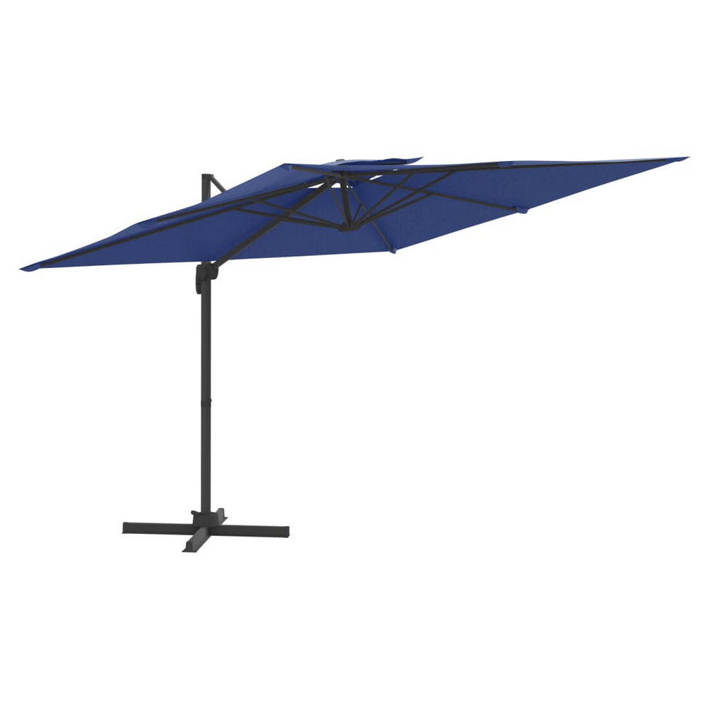 Double Top Cantilever Umbrella Azure Blue 400x300 cm - anydaydirect