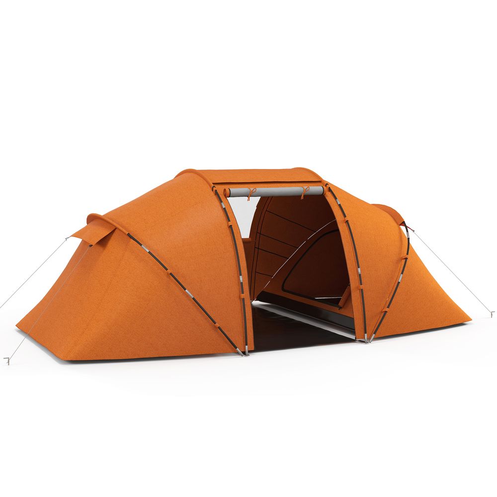 Outsunny 4-6 Persons Camping Tent Dome Family Travel Group Hiking Room Fishing - anydaydirect