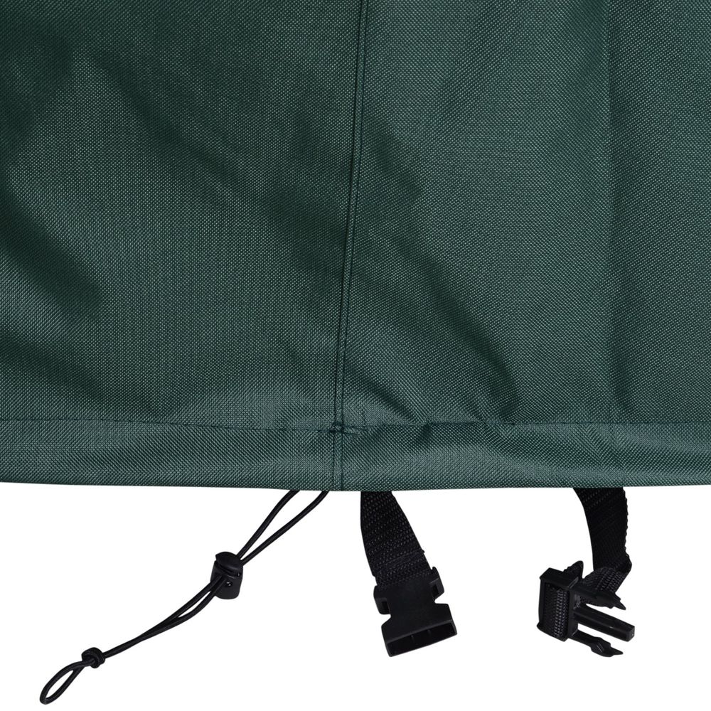 PVC Coated Large Round 600D Waterproof Outdoor Furniture Cover Green - anydaydirect