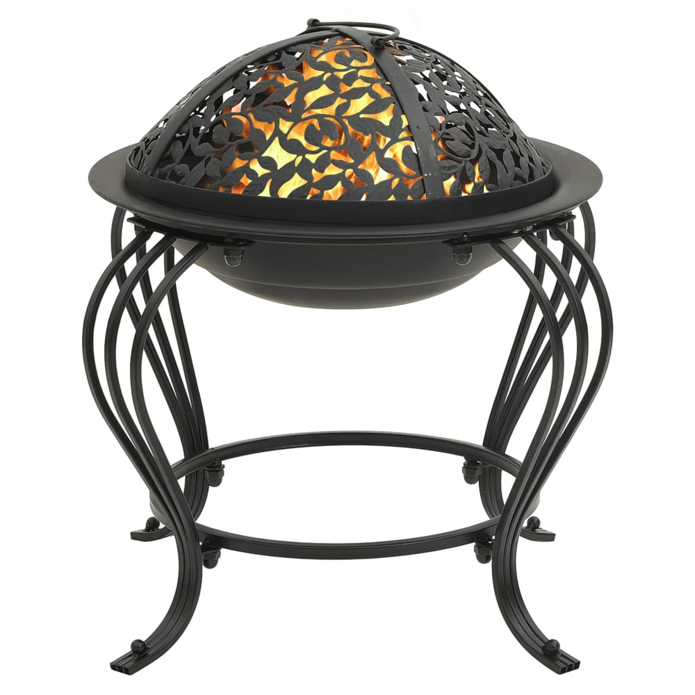 Fire Pit with Poker 49 cm Steel - anydaydirect