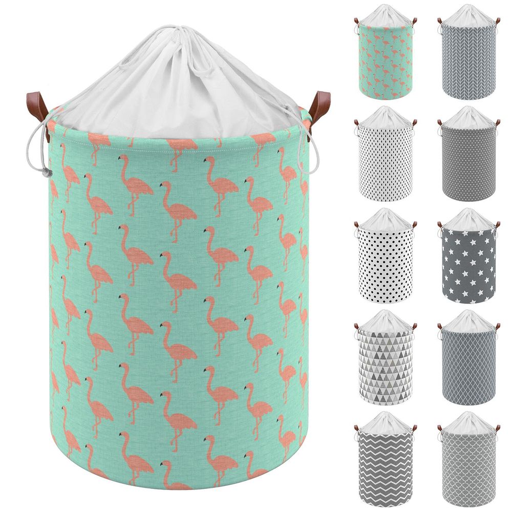 Freestanding Laundry Basket Storage Sorter with Drawstring Lid - anydaydirect