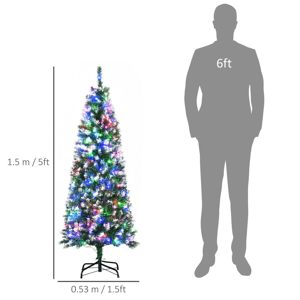 5FT Prelit Artificial Xmas Tree Holiday D��cor  250 Colourful LED Light - anydaydirect