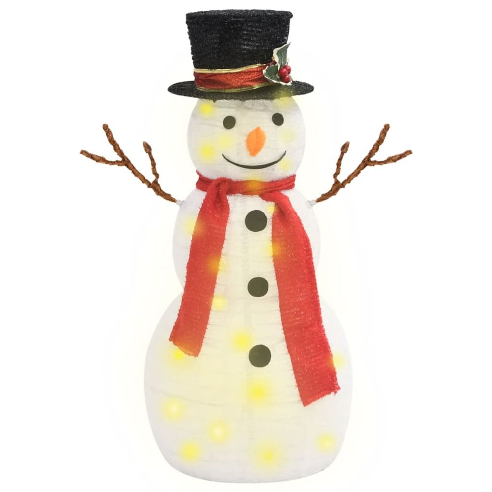 Decorative Christmas Snowman Figure with LED Luxury Fabric 90cm to 180 cm - anydaydirect