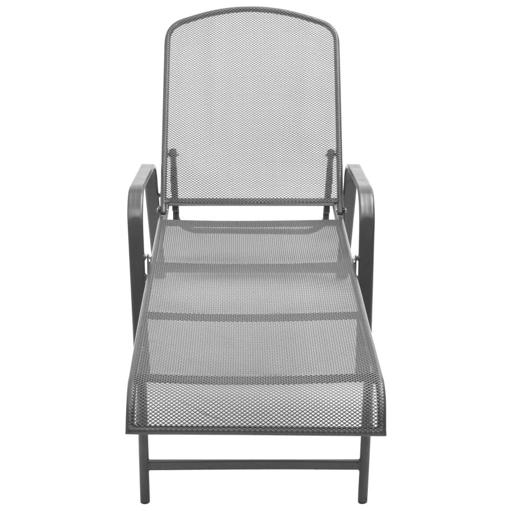 Sun Lounger Steel Anthracite - anydaydirect